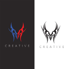 Geometric Tribal Tattoo Icon with Native Ornament and Ethnic Spirituality Elements