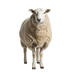 White sheep isolated on transparent background isolated transparent background