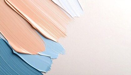 Cosmetic Foundation Smears in Various Shades on Neutral Background