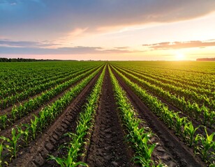 Cornfield at sunset (5)