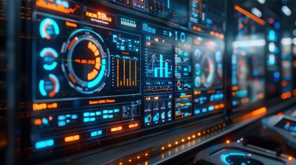 AI cloud platform energy dashboard in clean control room