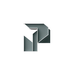 Minimalist abstract letter-mark logo on white background
