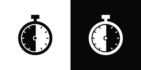 Half hour icon Illustration Pixel vector graphics - Vector.