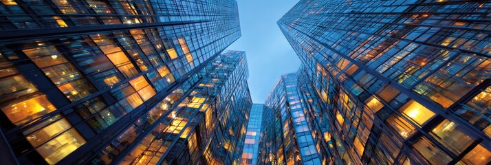 Urban Skyscrapers at Night (1)