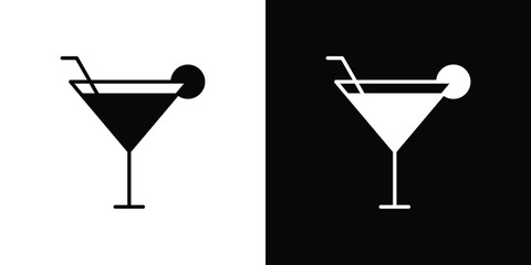 Cocktail icon Illustration Pixel vector graphics - Vector.