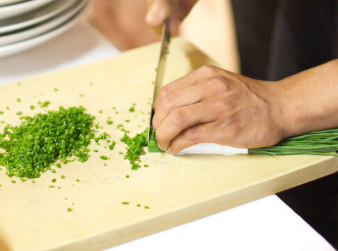 Chopping Green Onions