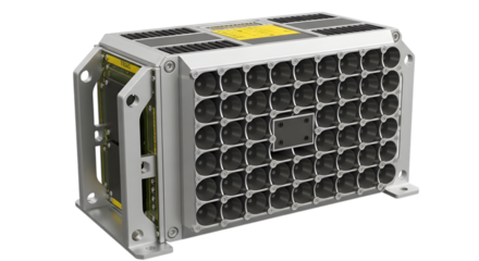 Art of industrial electronic device with multiple components isolated on transparent background