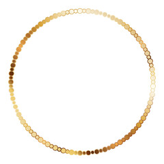 Round banner with gold frame beautiful design