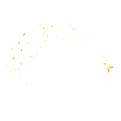 Golden star with a scattering of gold specks comet tail © john1179