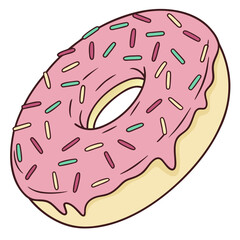 donut isolated on white background