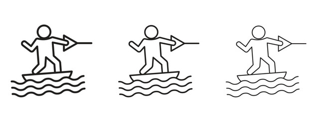 Wakeboarding icon element Illustration. Trendy Symbol for Design