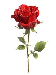 Fototapeta premium red rose isolated on white