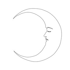 One line moon