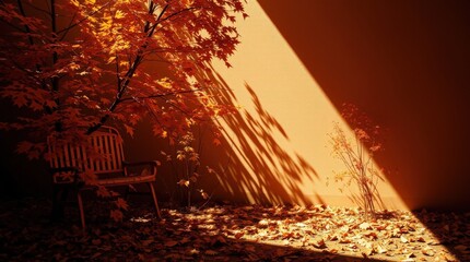 sunset in the park