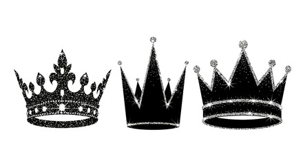 black crown on white background 