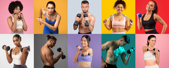 A collection of individuals showcases their dedication to fitness and athleticism. Each person...
