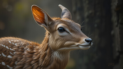 Fototapeta premium chevreuil brocard