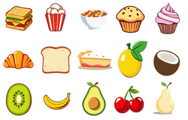 Food Items & Icons - Simple, Random Food Designs