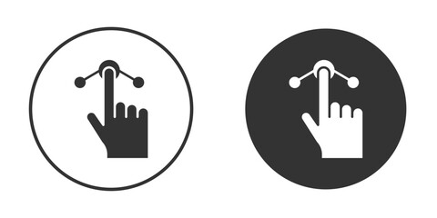 Usability icon in black round
