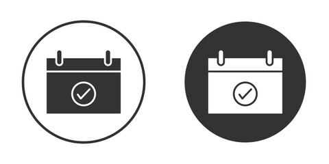 Reservation icon in black round