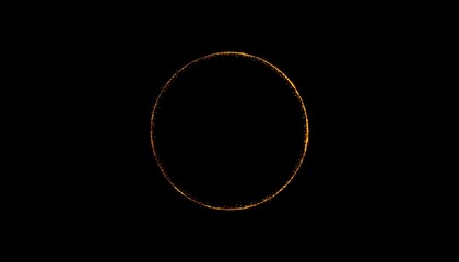 Golden ring on black background