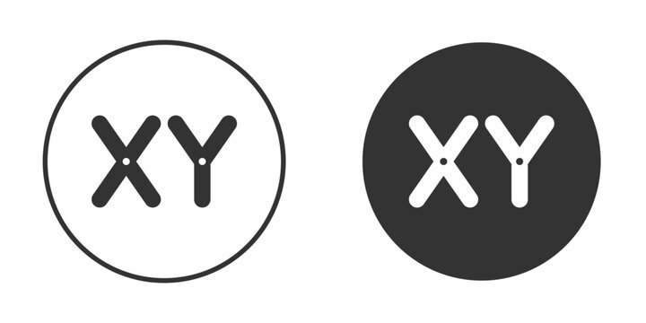 Masculine Chromosomes icon in black round