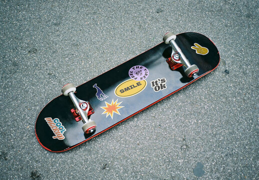 Back Skate Stickers Mockup