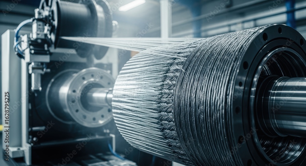 Aufkleber filament winding machine in action layering highstrength composite fibers onto a rotating mandrel fo