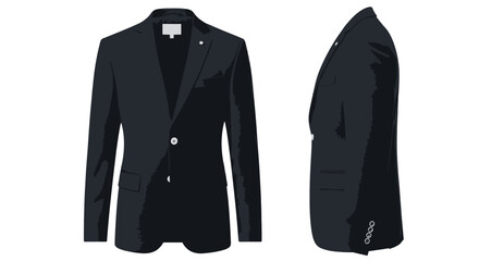 black blazer jacket isolated on white background