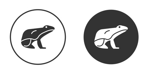 Frog icon in black round