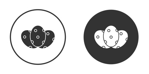 Dinosaur egg icon in black round