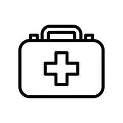 Fototapeta premium First Aid Kit Outline Icon for Medical and Emergency Situations Ready for Health Needs