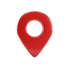red location pin PNG, 3d location icon cutout, map pin icon, red map marker,