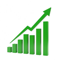 green upward graph cutout, upward arrow, success graph, green chart, transparent graph, rising graph	