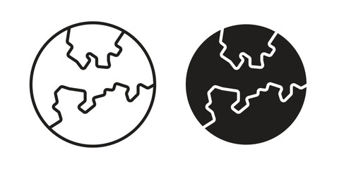 World icon vector Art Illustrations set.