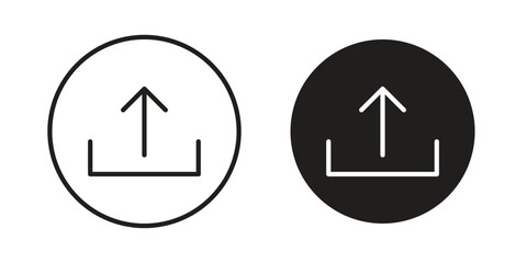 Upload icon vector Art Illustrations set.