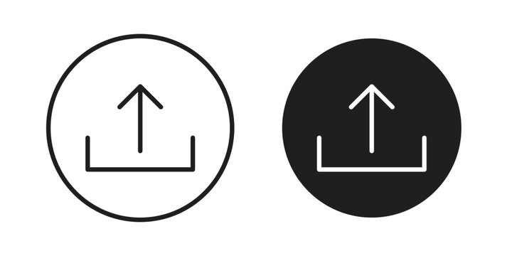 Upload icon vector Art Illustrations set.