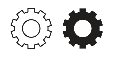 Settings icon vector Art Illustrations set.