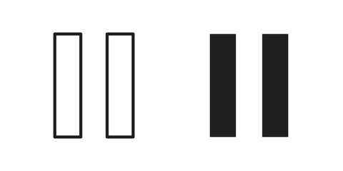 Pause icon vector Art Illustrations set.