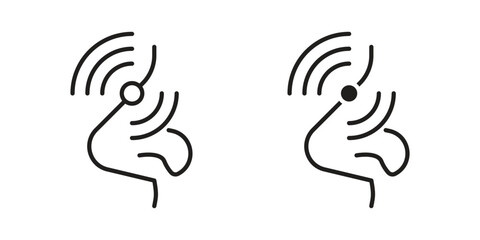 Nose pain icon vector Art Illustrations set.