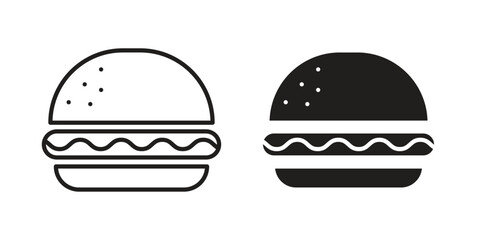 Hamburger icon vector Art Illustrations set.