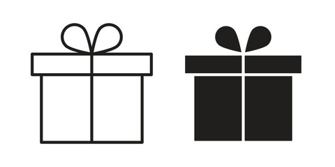 Gift icon vector Art Illustrations set.