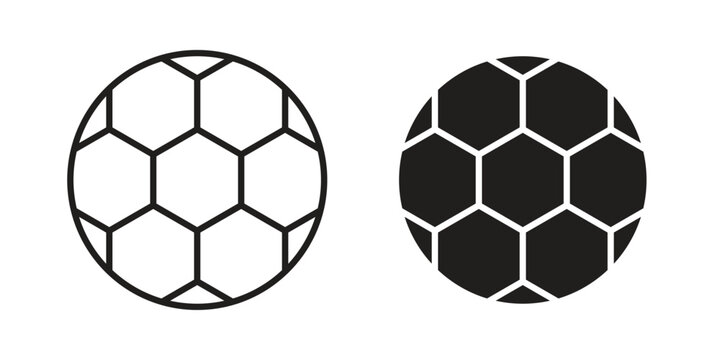 Football icon vector Art Illustrations set.