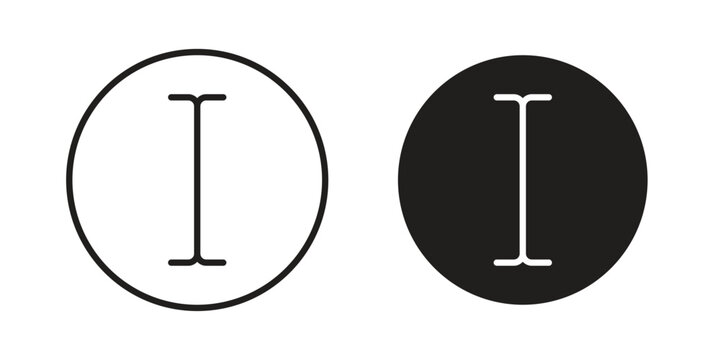 Cursor text icon vector Art Illustrations set.