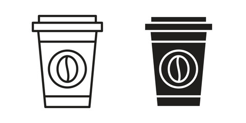 Coffee icon vector Art Illustrations set.