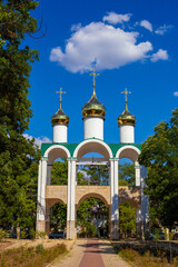 The chapel in the town in the afternoon