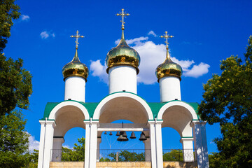 The chapel in the town in the afternoon