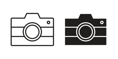 Camera icon vector Art Illustrations set.