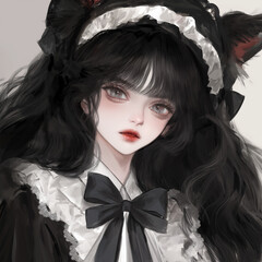 アジアファンタジー。猫耳ゴスロリ