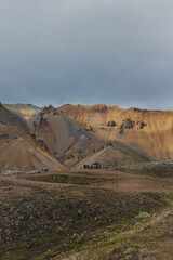 Rugged Rhyolite Mountains of Landmannalaugar in Iceland